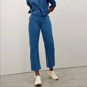 EVERLANE The Way-High Straight Ankle Jean in Retro Blue